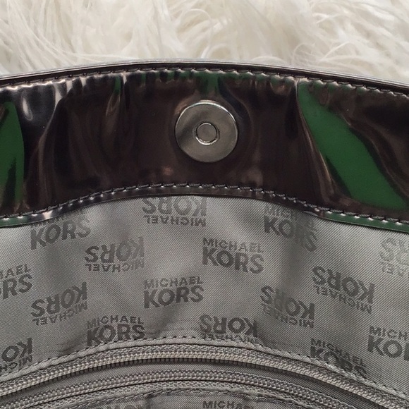 Michael Kors Metallic Bronze Monogram Print Shoulder Bag - Picture 11 of 11